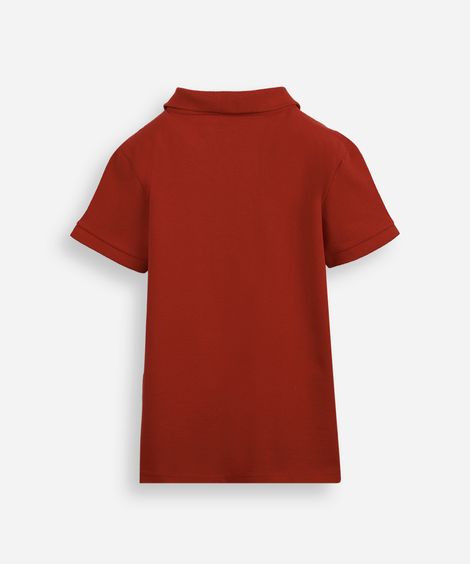 polo de algodão infantil âncora vermelha