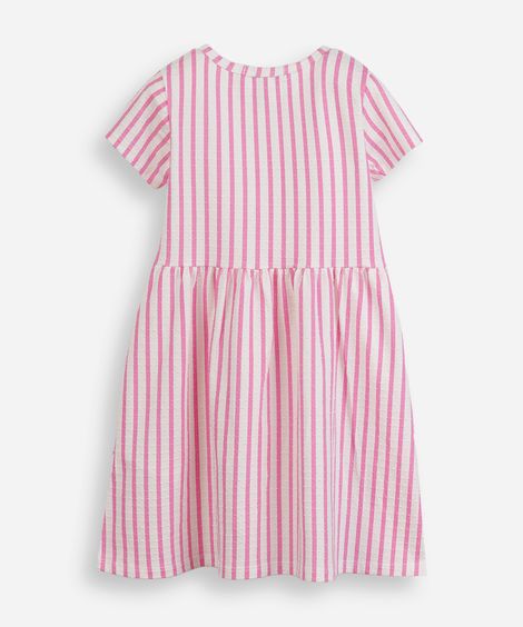 vestido infantil malha listrado texturizado colorido