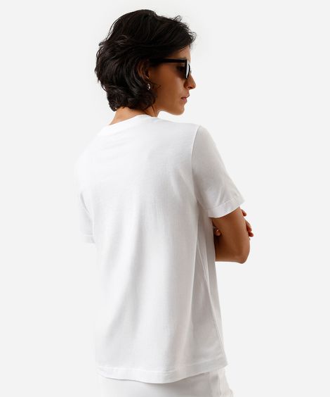 camiseta feminina de algodão bebel paraíso tropical off white