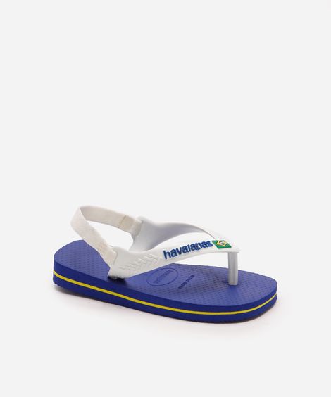 chinelo havaianas infantil com elástico azul