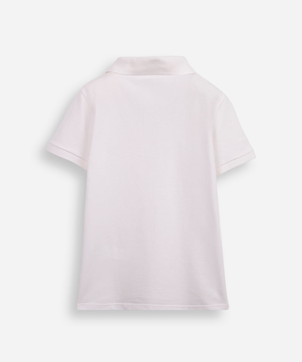 polo de algodão infantil âncora off white