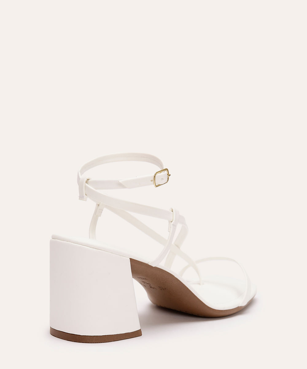 sandália salto médio bloco via uno branco