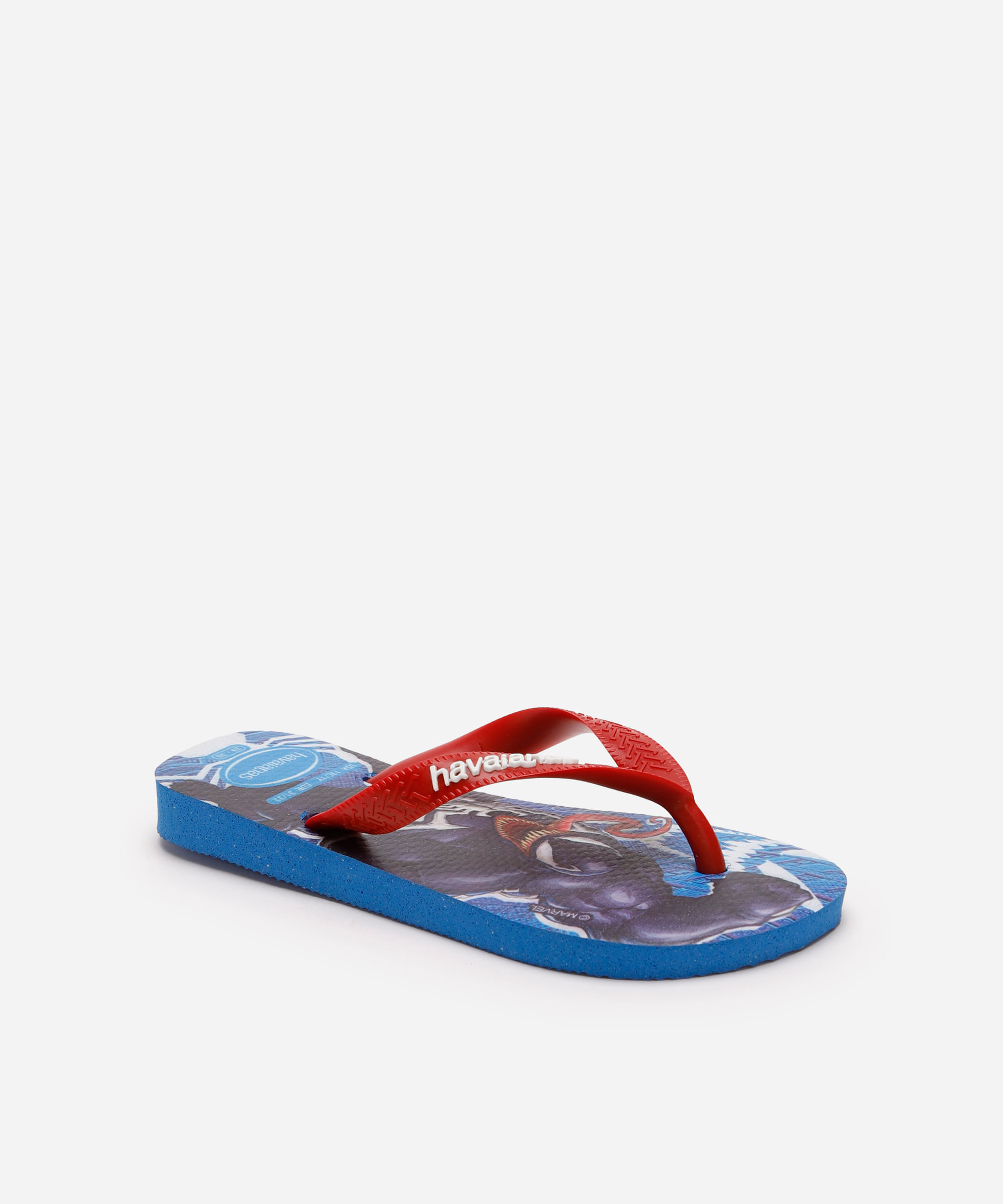 chinelo infantil marvel havaianas azul