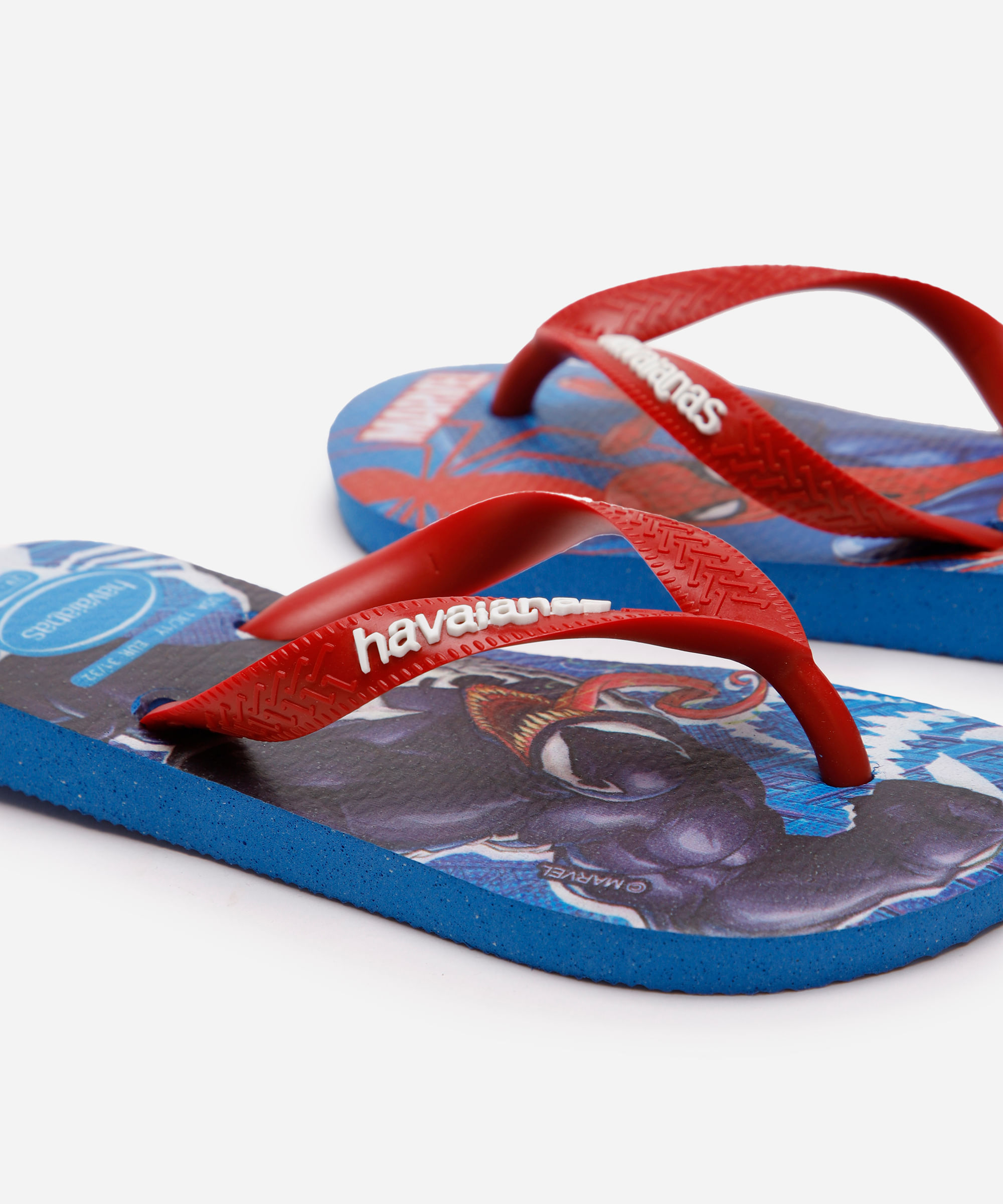 chinelo infantil marvel havaianas azul