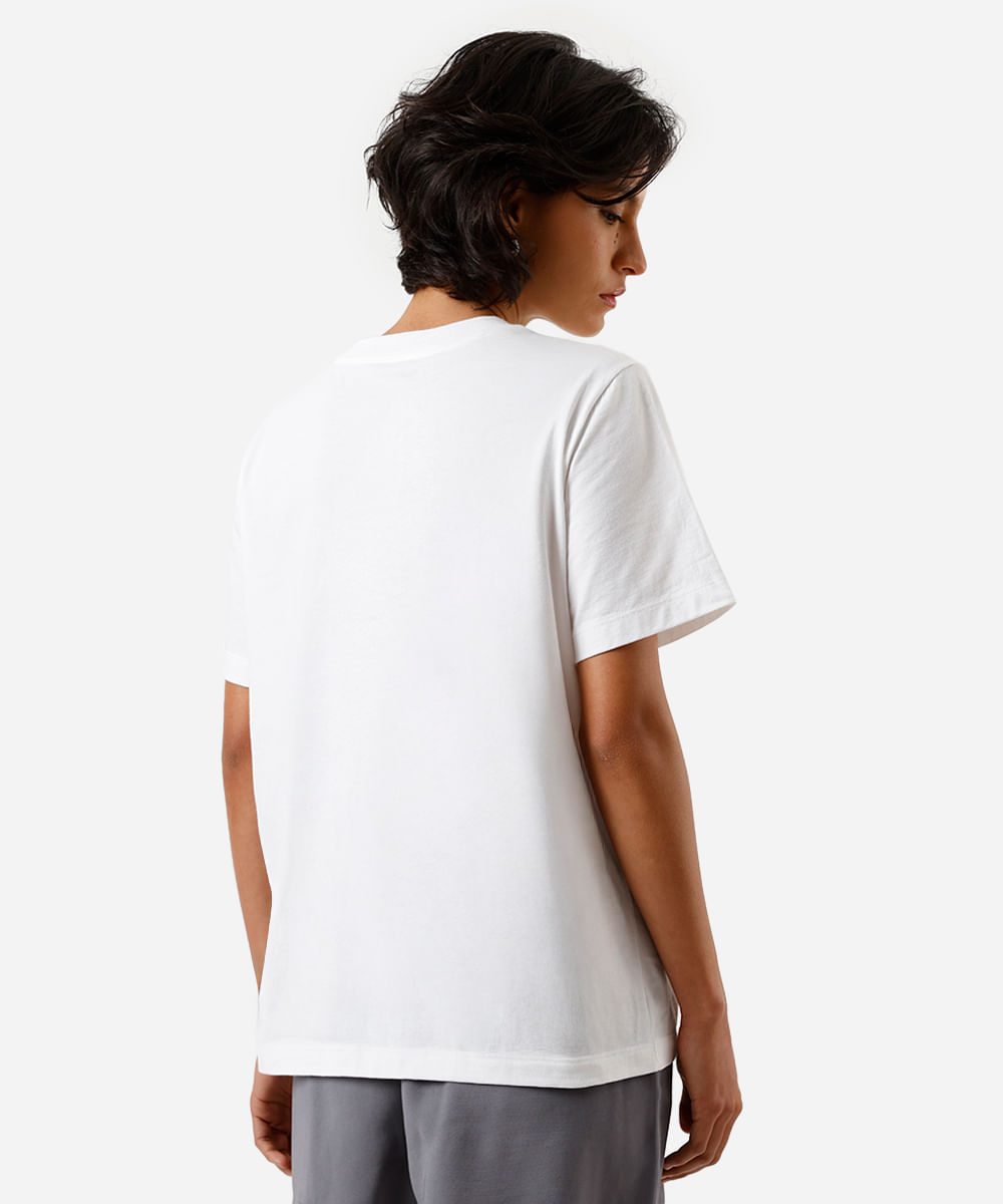 camiseta feminina de algodão olavo novaes paraíso tropical off white