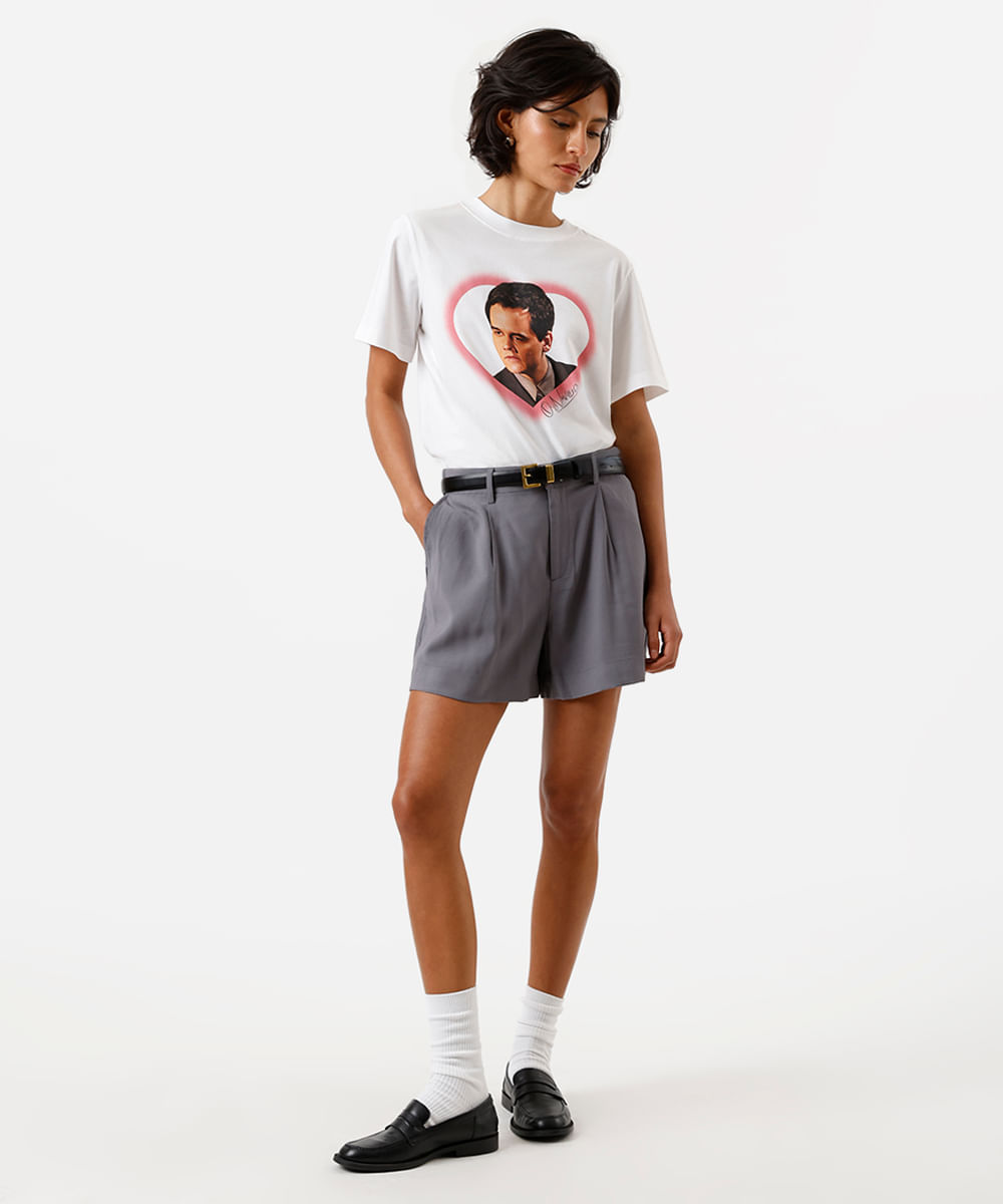 camiseta feminina de algodão olavo novaes paraíso tropical off white