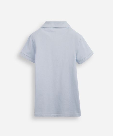 polo de algodão infantil âncora azul