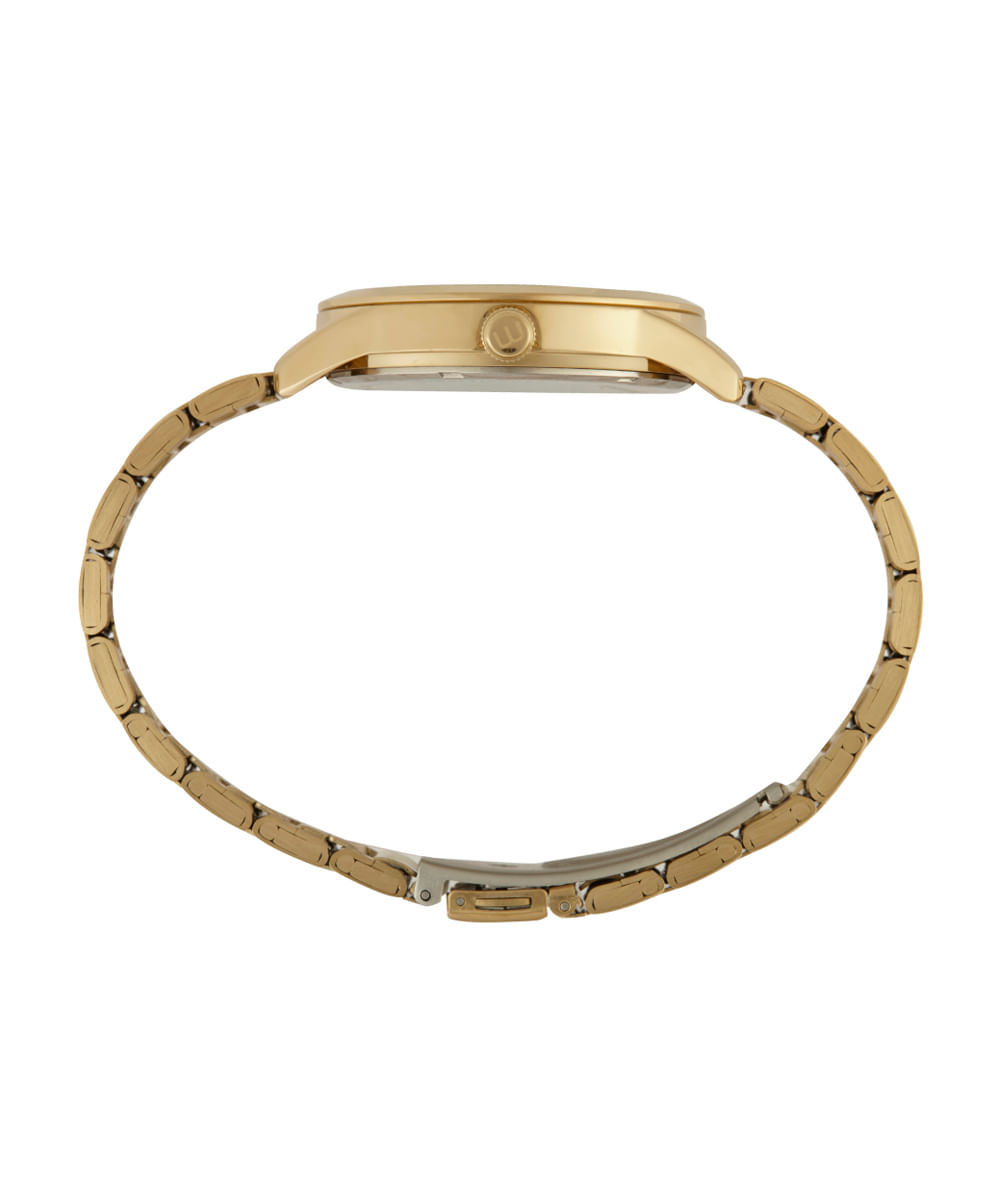 kit relógio feminino mondaine analógico 99764lpmvde2kc dourado