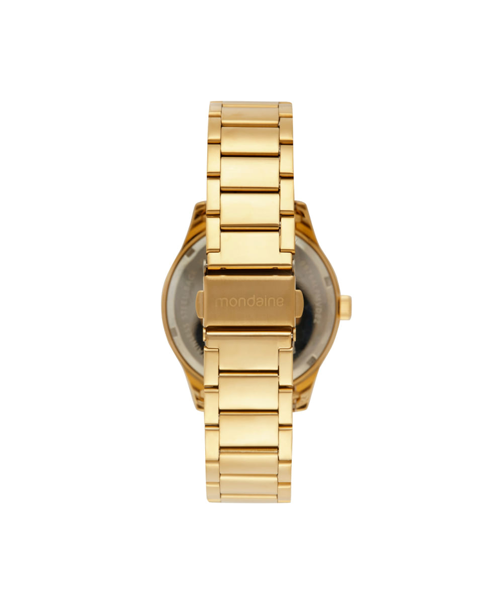 kit relógio feminino mondaine analógico 99764lpmvde2kc dourado
