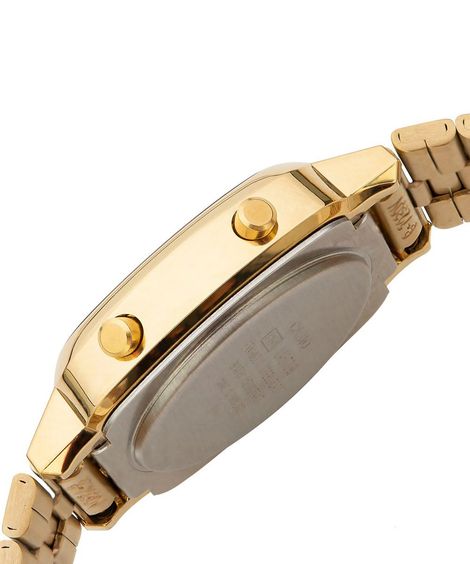 relógio feminino casio digital la670wga 9df dourado