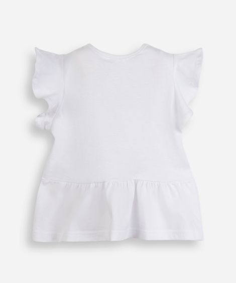 blusa infantil malha com bordado off white