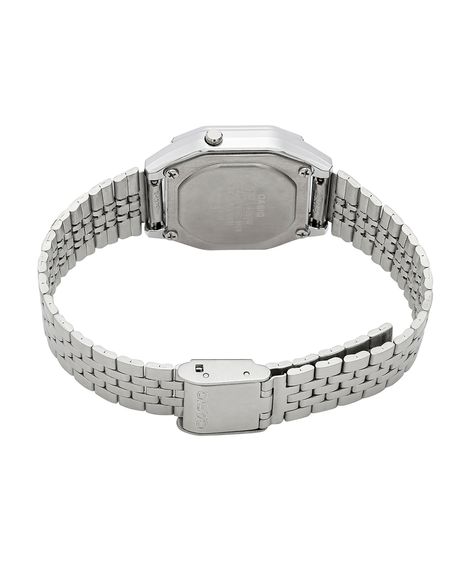 relógio feminino casio digital la680wa 1bdf prateado