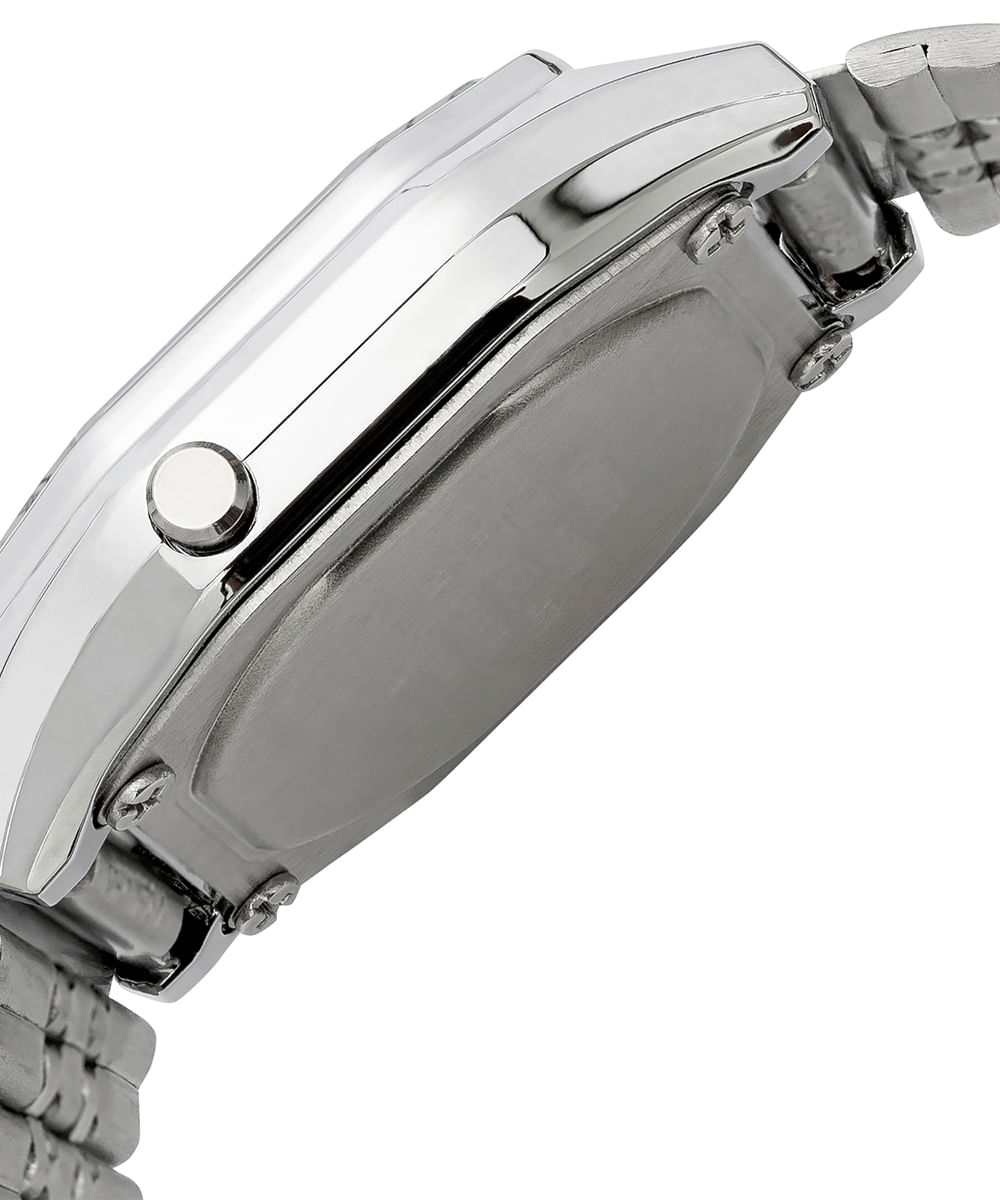 relógio feminino casio digital la680wa 1bdf prateado