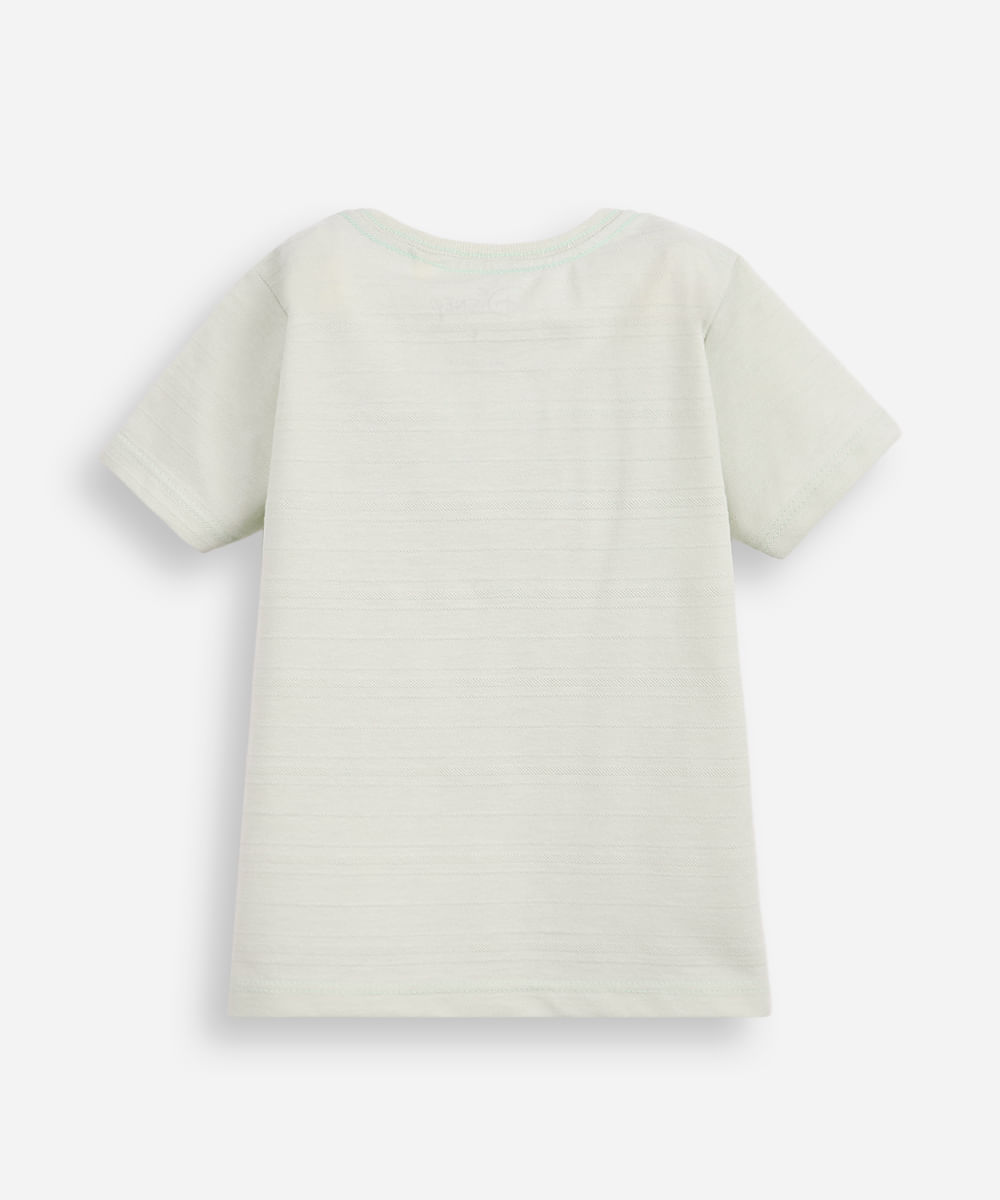 camiseta infantil com algodão simba texturizada verde