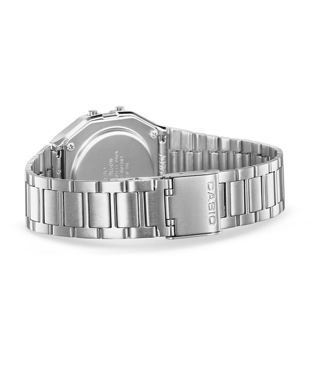 relógio masculino casio digital a158wa 1df prateado