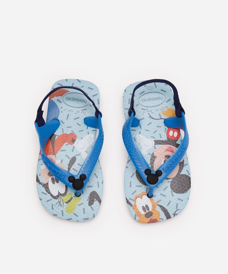 chinelo havaianas infantil turma do mickey azul