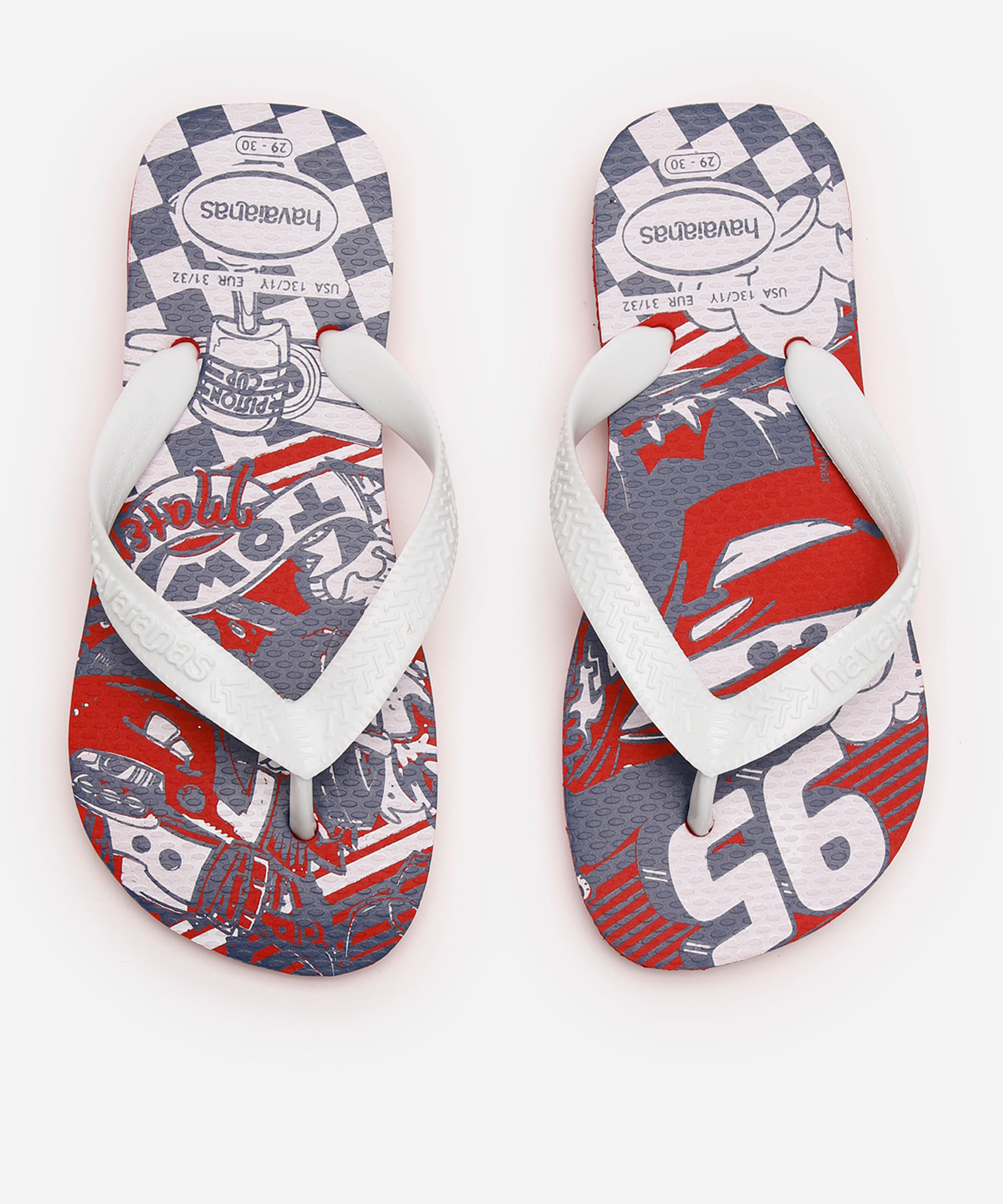 chinelo infantil disney carros havaianas vermelho
