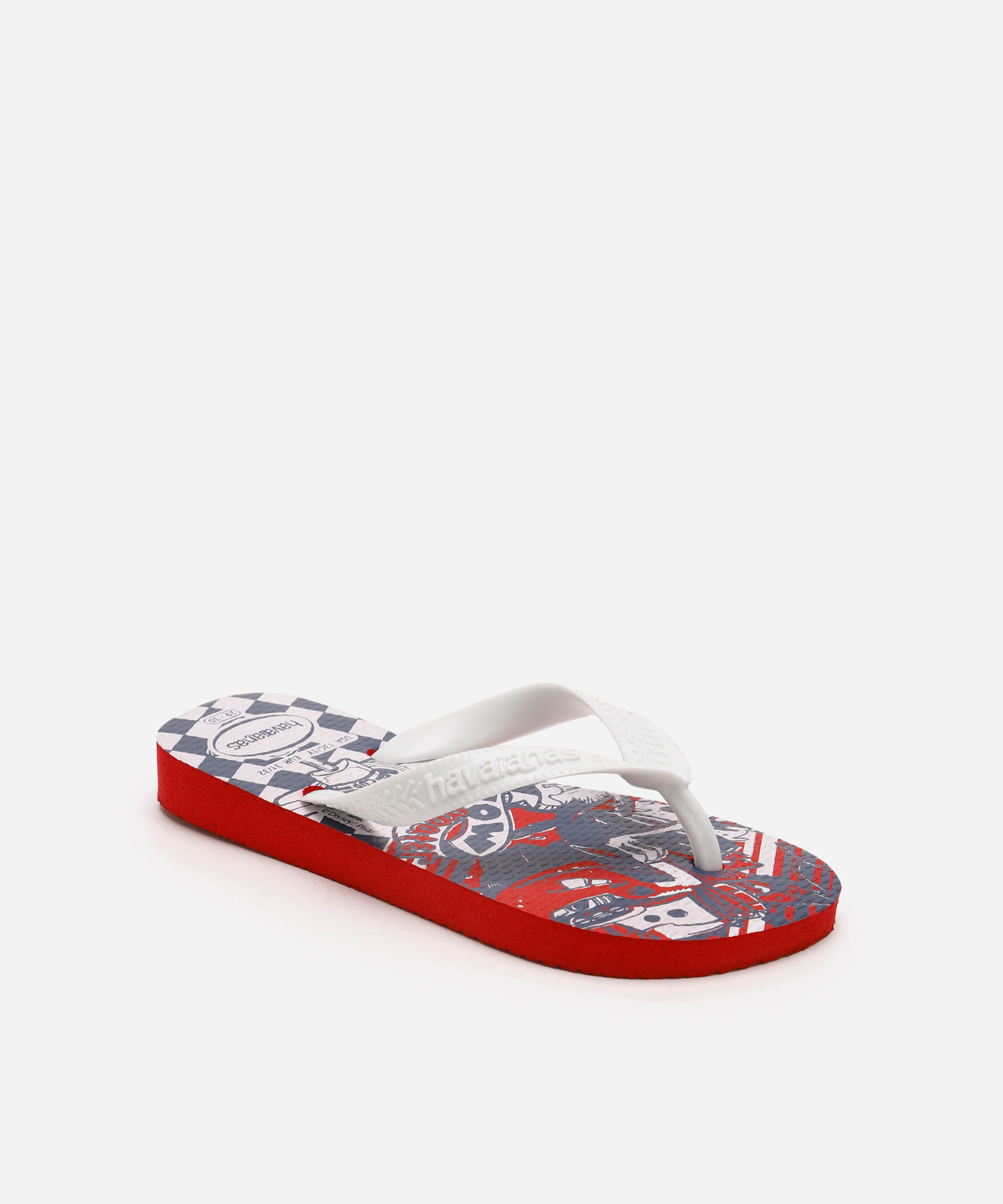 chinelo infantil disney carros havaianas vermelho