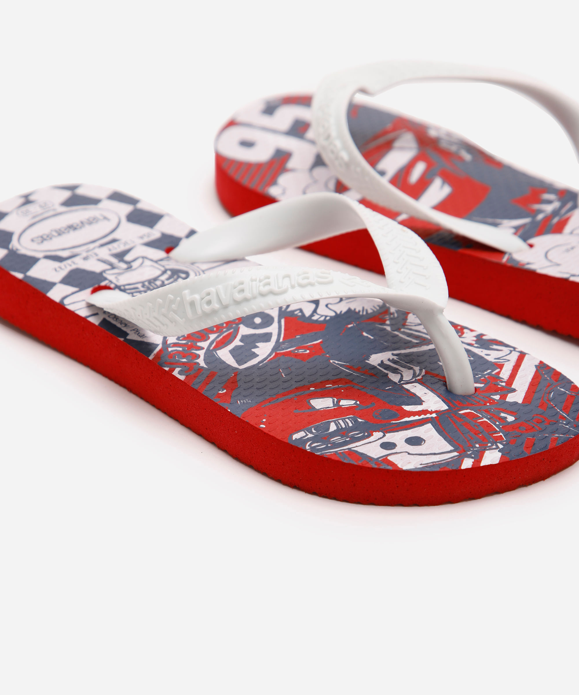 chinelo infantil disney carros havaianas vermelho