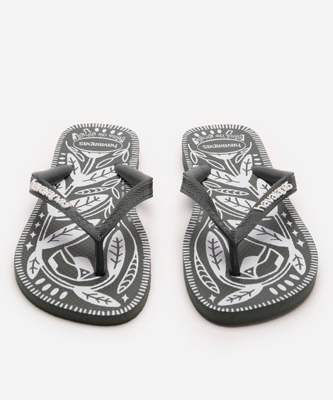 chinelo havaianas estampado verde