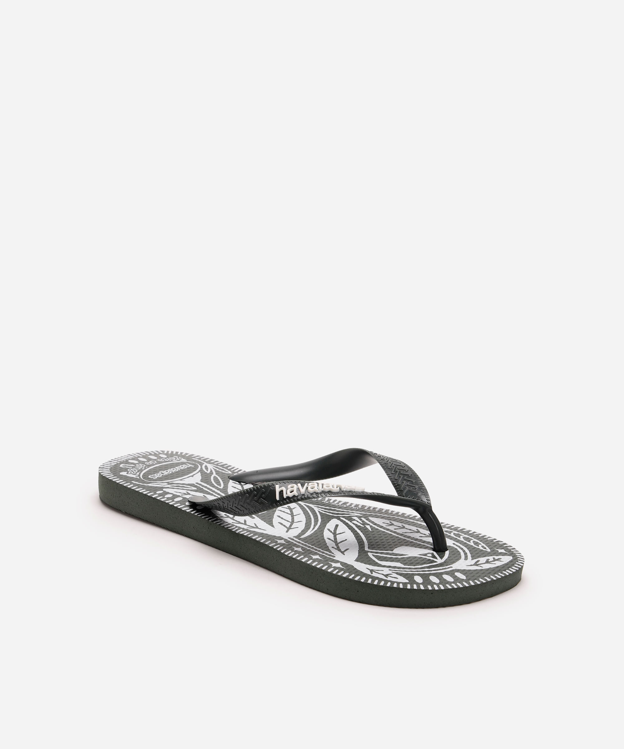 chinelo havaianas estampado verde