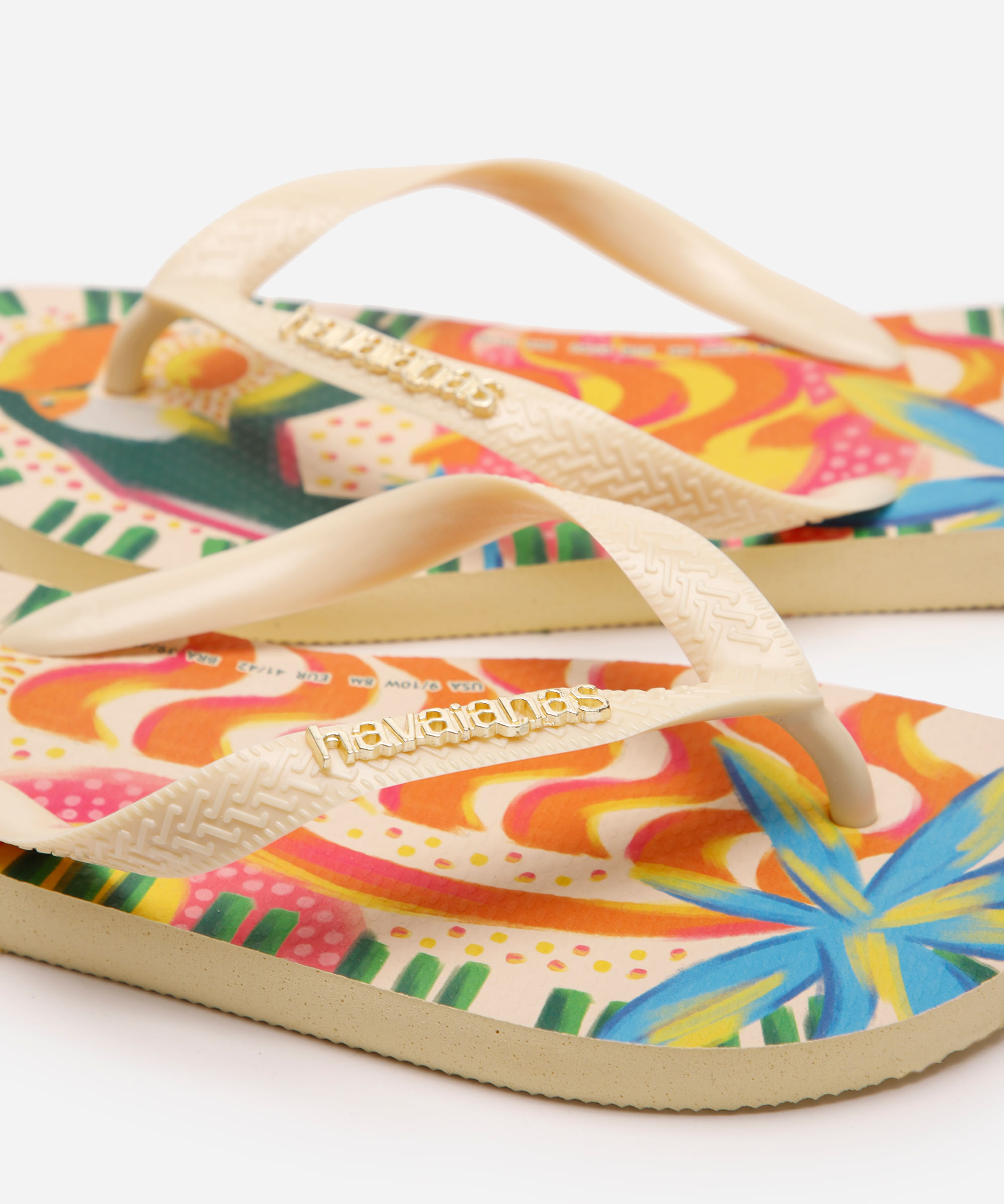 chinelo havaianas estampado colorido