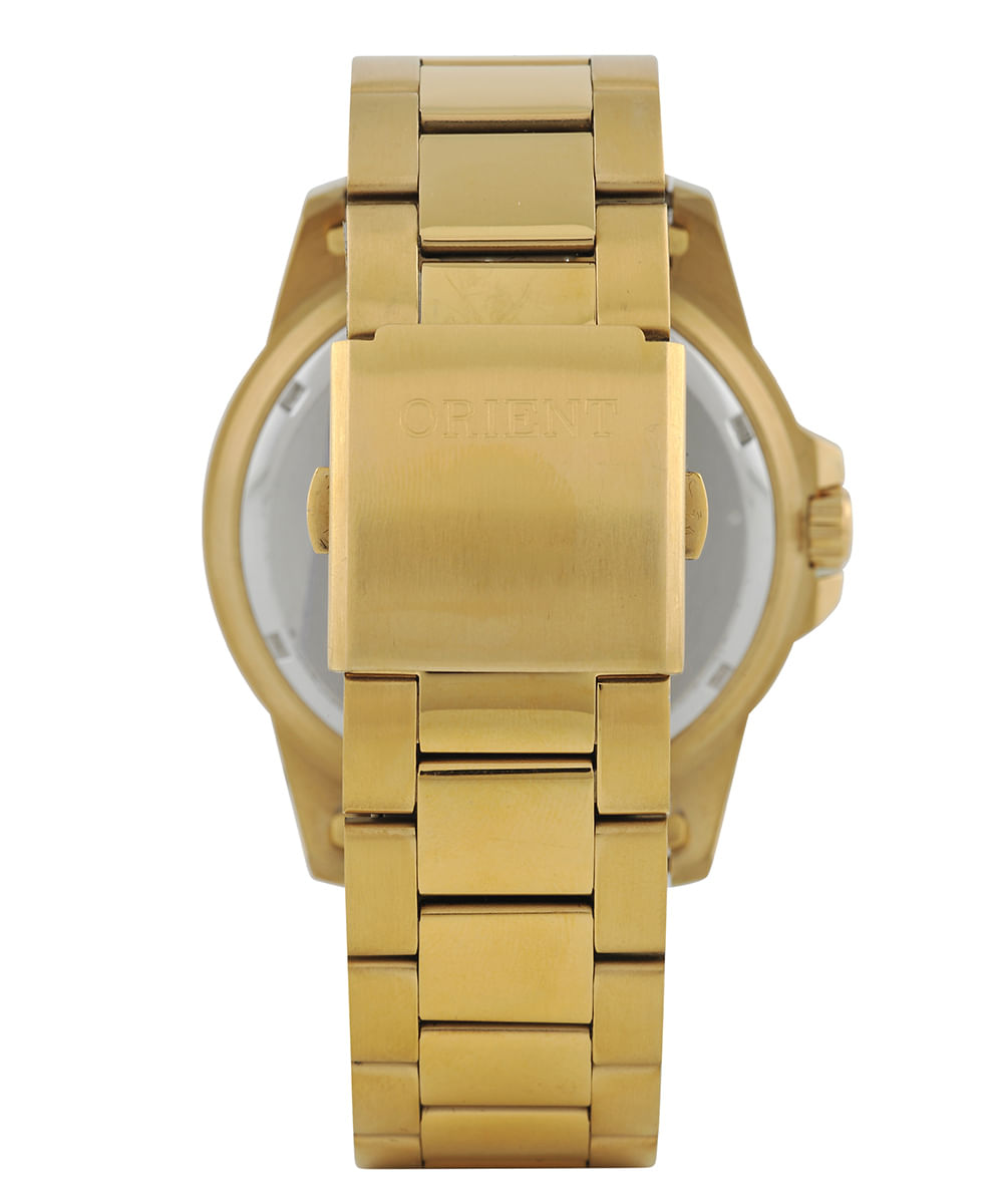 relógio masculino orient analógico calendário mgss1218 p1kx dourado