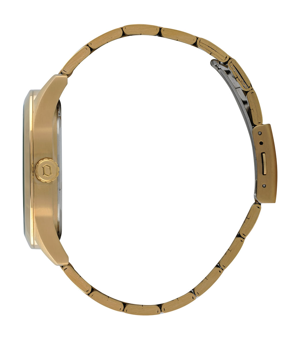 kit relógio masculino orient analógico calendário mgss1180 km44p2kx dourado