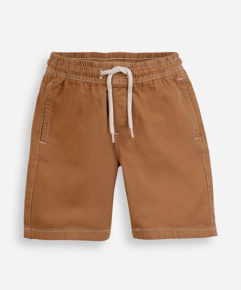 bermuda infantil sarja marrom