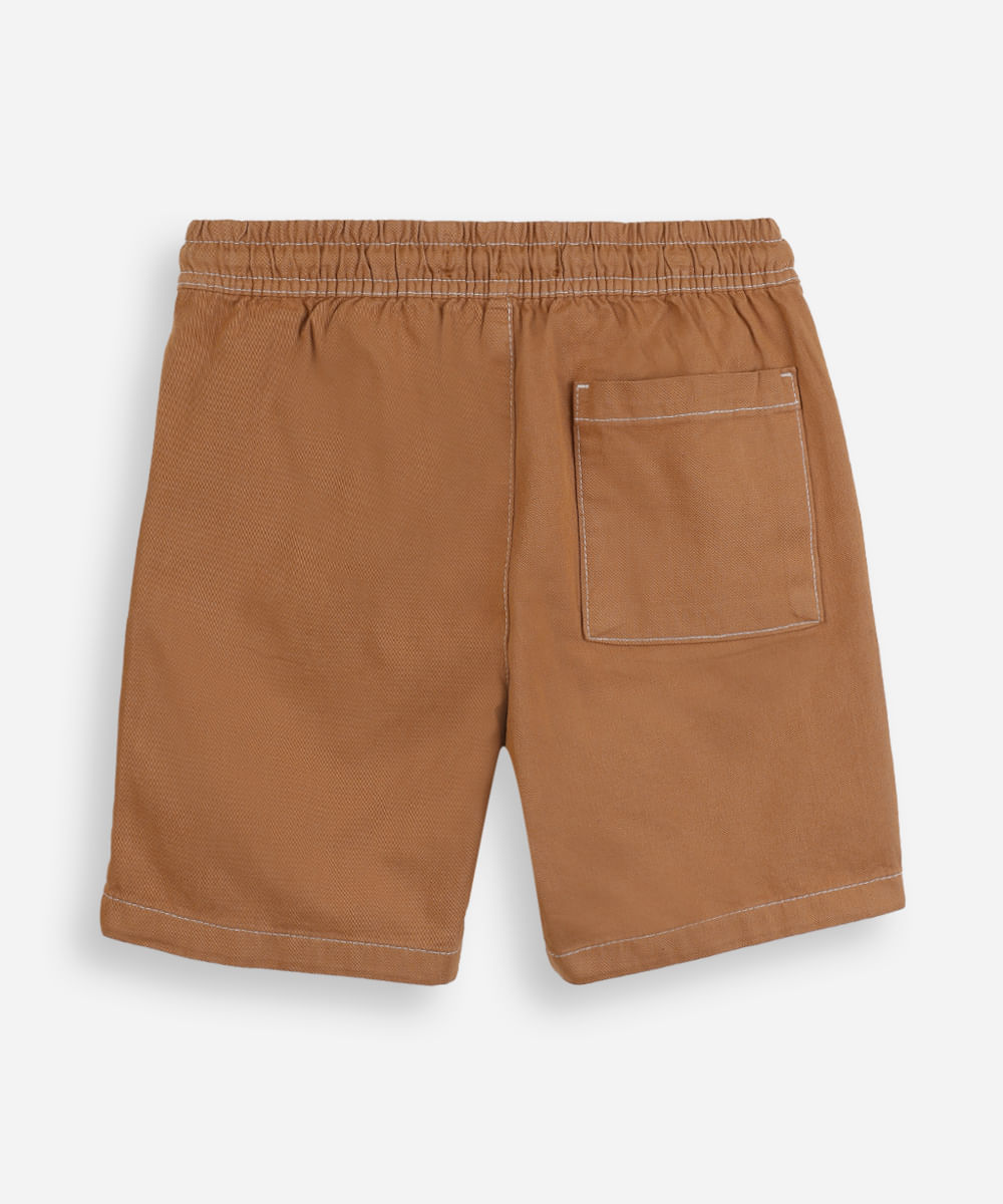 bermuda infantil sarja marrom
