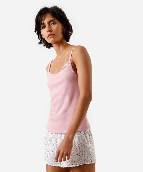 short de pijama com estampa mini print floral colorido