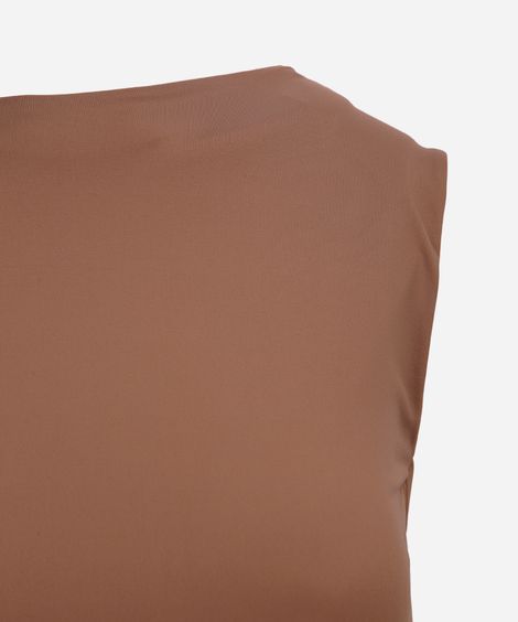 blusa juvenil de poliamida marrom