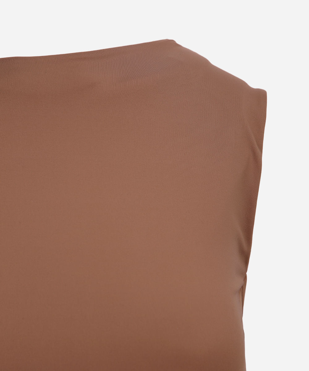 blusa juvenil de poliamida marrom
