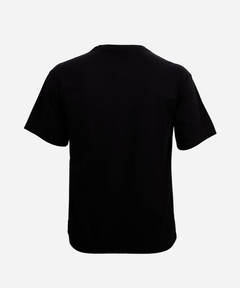 camiseta juvenil de algodão com listras preta