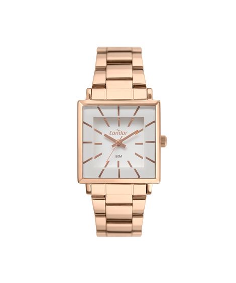 kit relógio feminino condor analógico co2035mvvk4j rosa