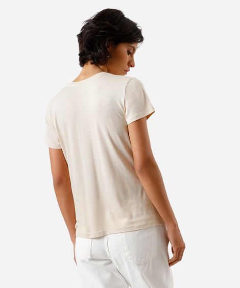 camiseta feminina manga curta airtech bege