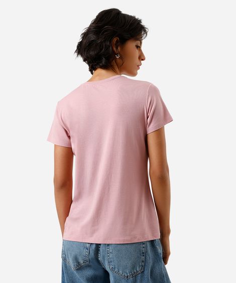 camiseta feminina manga curta airtech rosa