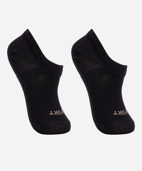 kit de 2 meias cano curto infantis lupo preto