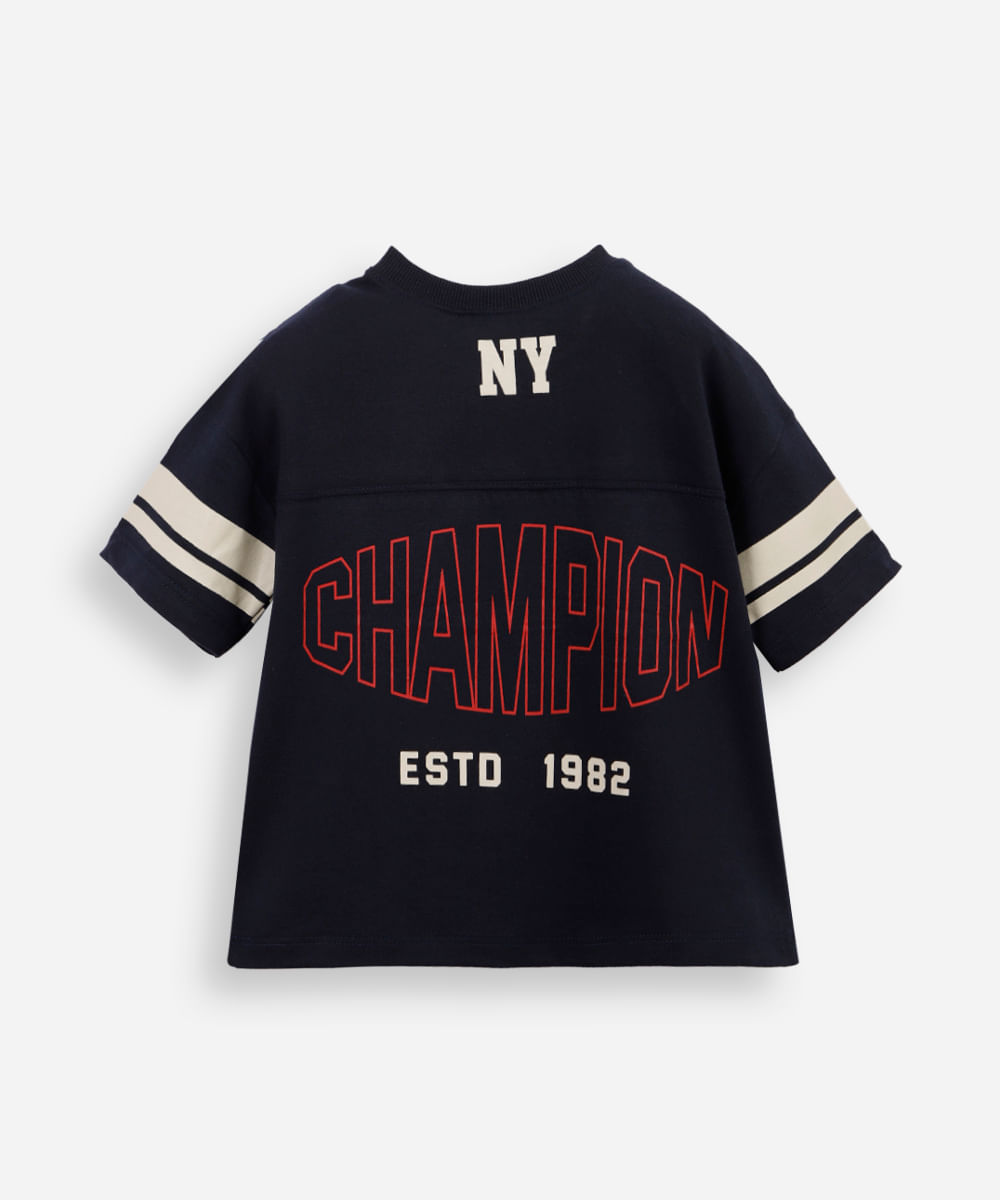 camiseta infantil futebol americano azul