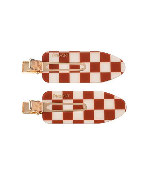 kit de presilhas proart para cabelo anti marcas grande marrom