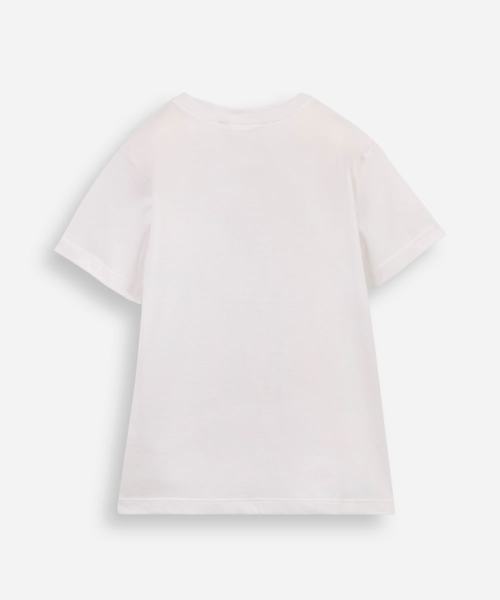 camiseta infantil minecraft off white