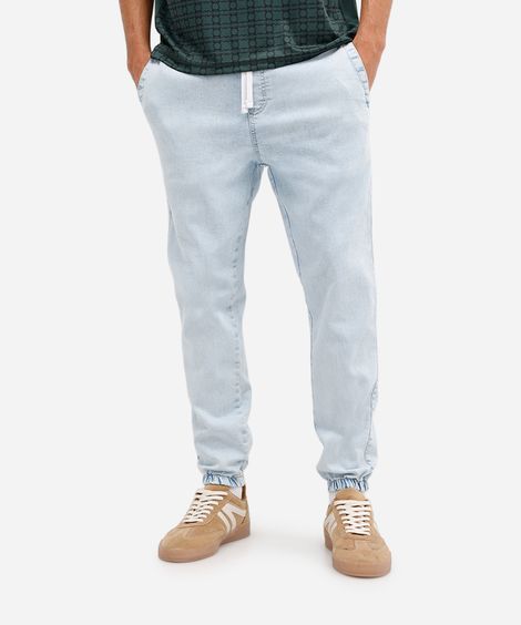 calça jogger masculina jeans azul