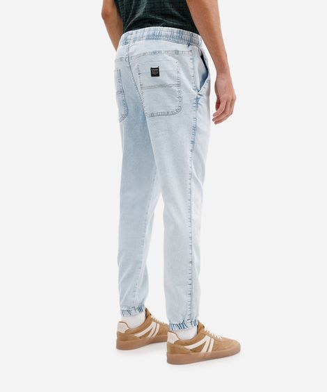 calça jogger masculina jeans azul