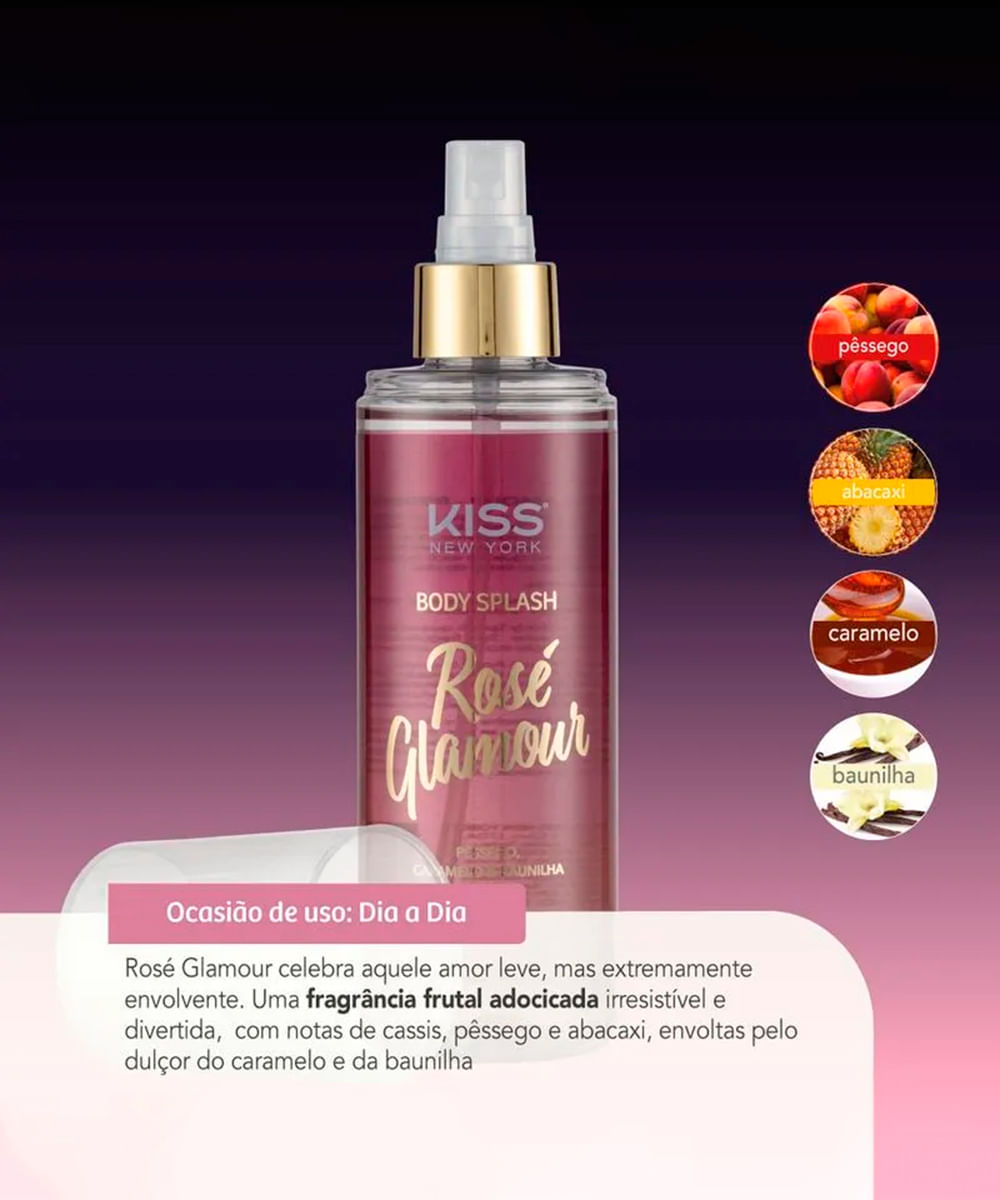 body splash rose glamour kiss new york 200ml