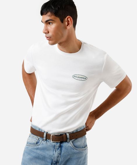camiseta masculina fit death valley Califórnia western off white
