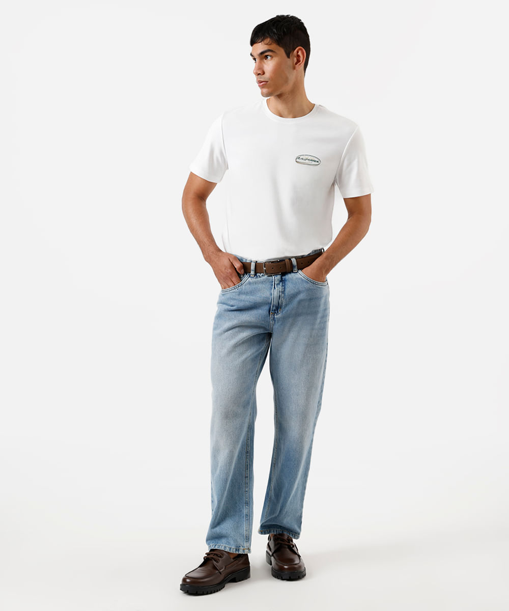 camiseta masculina fit death valley Califórnia western off white