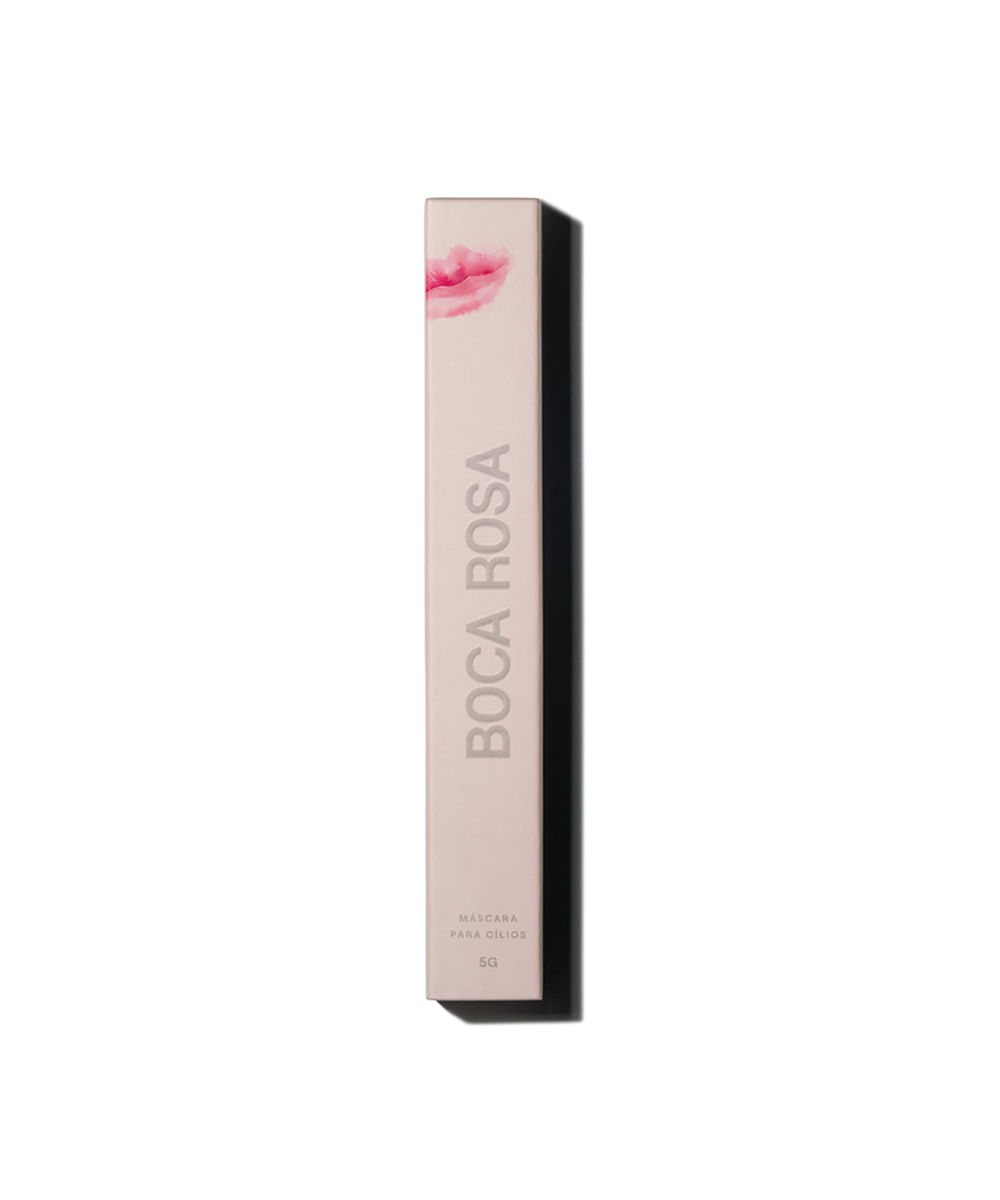 máscara para cílios boca rosa efeito volume preta