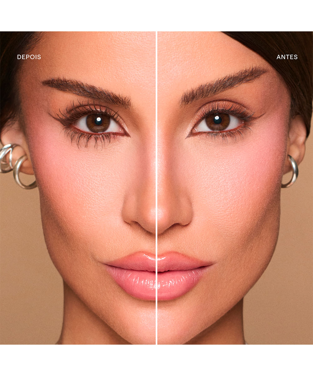 máscara para cílios boca rosa efeito natural marrom