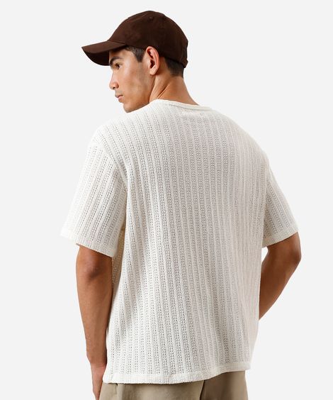 camiseta box masculina de tricot off white