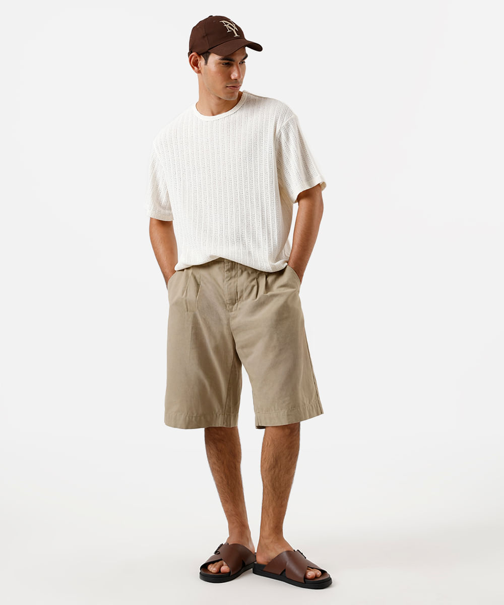 camiseta box masculina de tricot off white